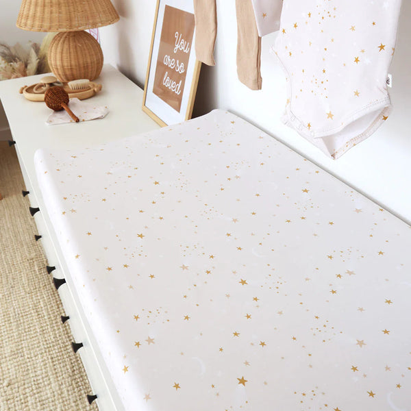 Stardust Organic Bassinet Sheet / Change Pad Cover - Snuggle Hunny