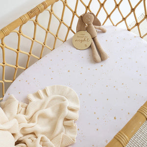 Stardust Organic Bassinet Sheet / Change Pad Cover - Snuggle Hunny