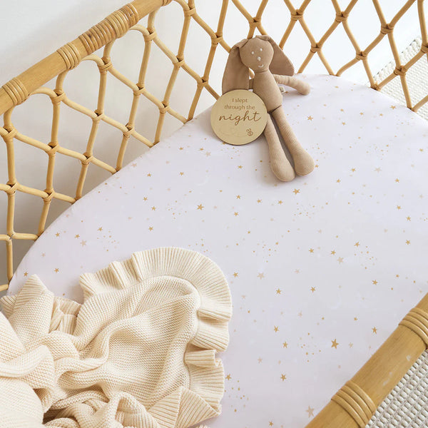 Stardust Organic Bassinet Sheet / Change Pad Cover - Snuggle Hunny