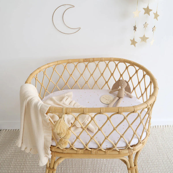 Stardust Organic Bassinet Sheet / Change Pad Cover - Snuggle Hunny