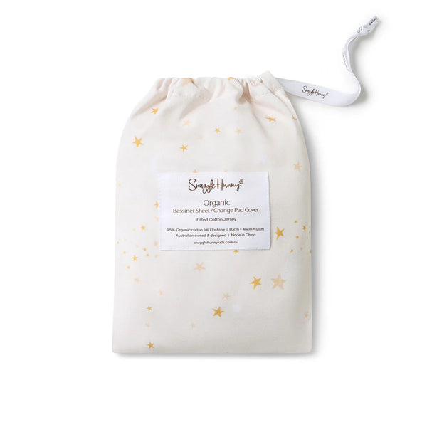 Stardust Organic Bassinet Sheet / Change Pad Cover - Snuggle Hunny