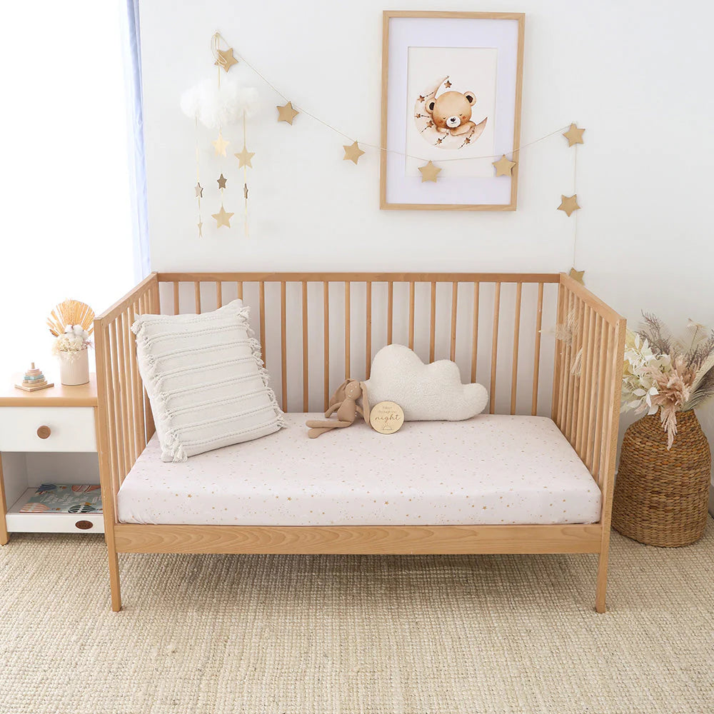 Stardust Organic Fitted Cot Sheet - Snuggle Hunny