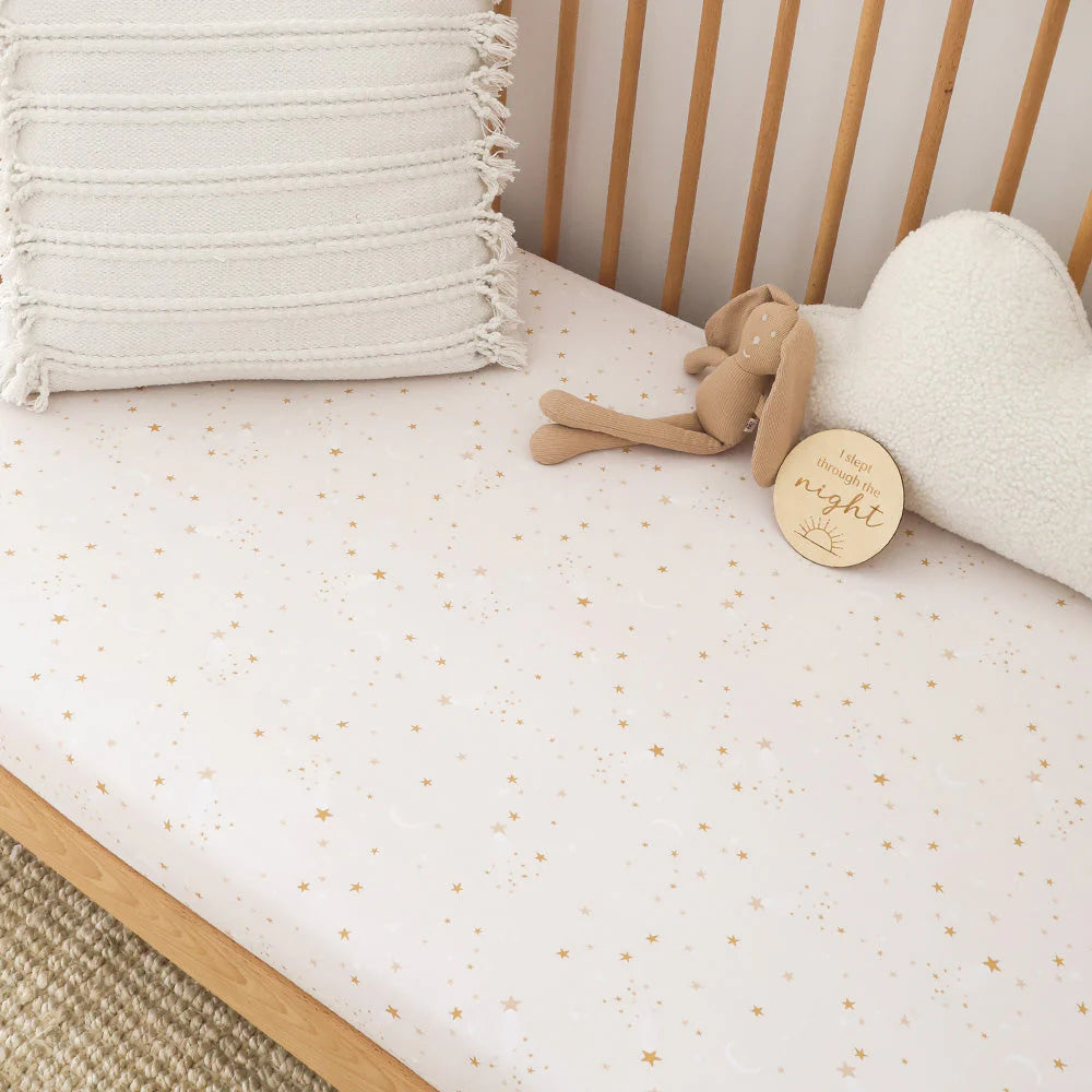 Stardust Organic Fitted Cot Sheet - Snuggle Hunny