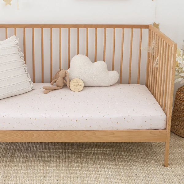 Stardust Organic Fitted Cot Sheet - Snuggle Hunny