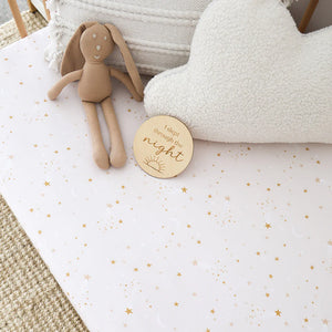 Stardust Organic Fitted Cot Sheet - Snuggle Hunny