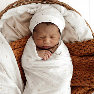 Stardust Organic Muslin Wrap - Snuggle Hunny