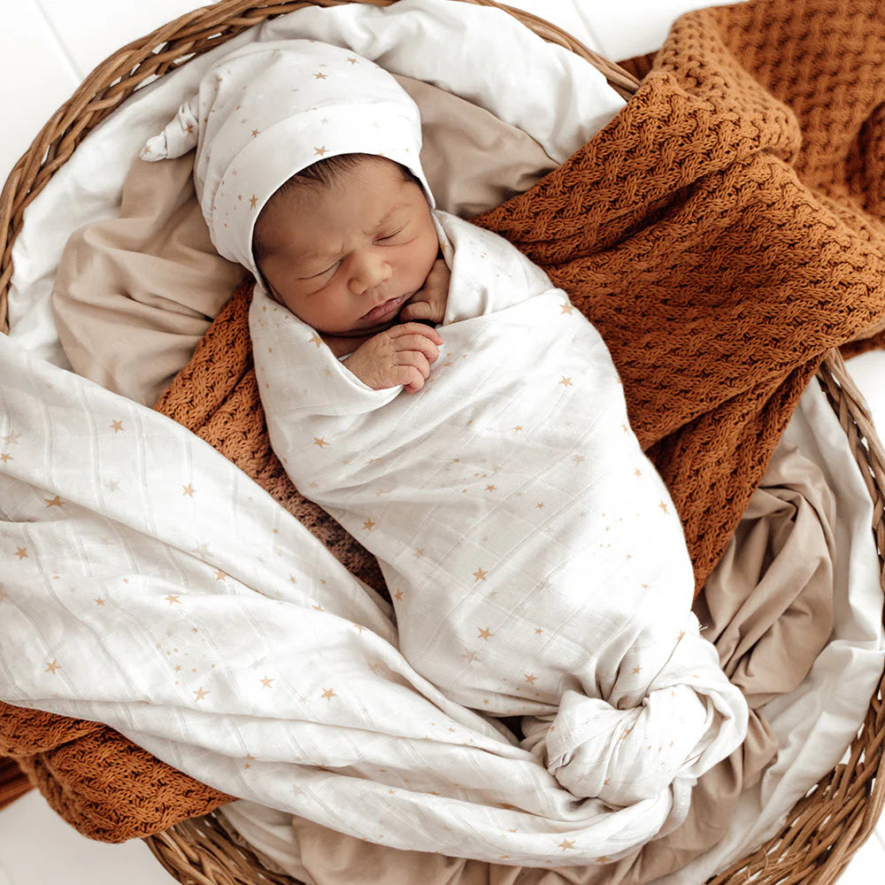 Stardust Organic Muslin Wrap - Snuggle Hunny