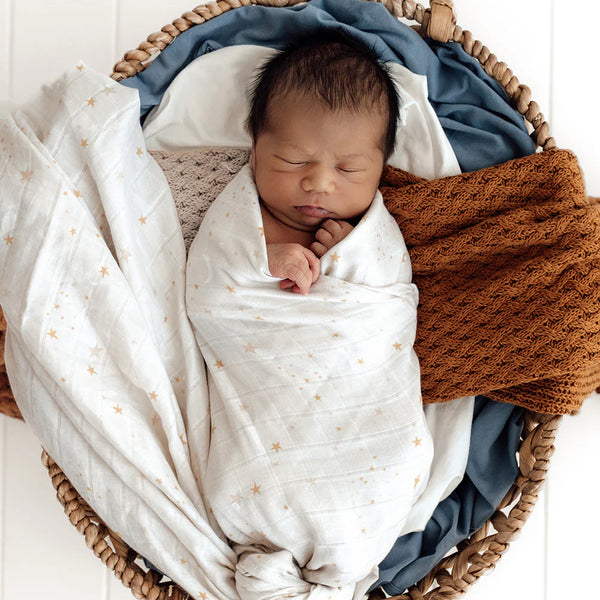 Stardust Organic Muslin Wrap - Snuggle Hunny