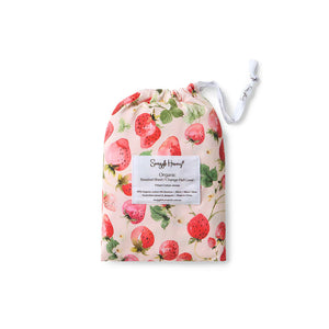 Strawberry Organic Bassinet Sheet / Change Pad Cover - Snuggle Hunny