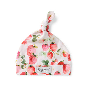 Strawberry Organic Knotted Beanie - Snuggle Hunny