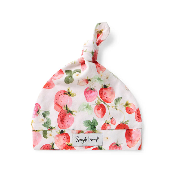 Strawberry Organic Knotted Beanie - Snuggle Hunny