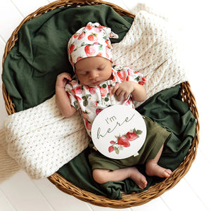 Strawberry Organic Knotted Beanie - Snuggle Hunny