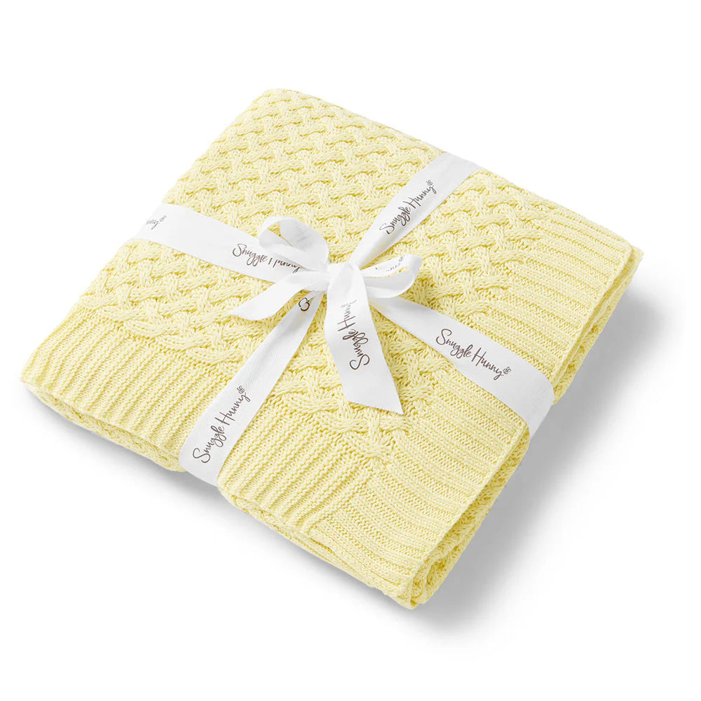 Sunlight Diamond Knit Organic Baby Blanket