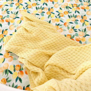Sunlight Diamond Knit Organic Baby Blanket