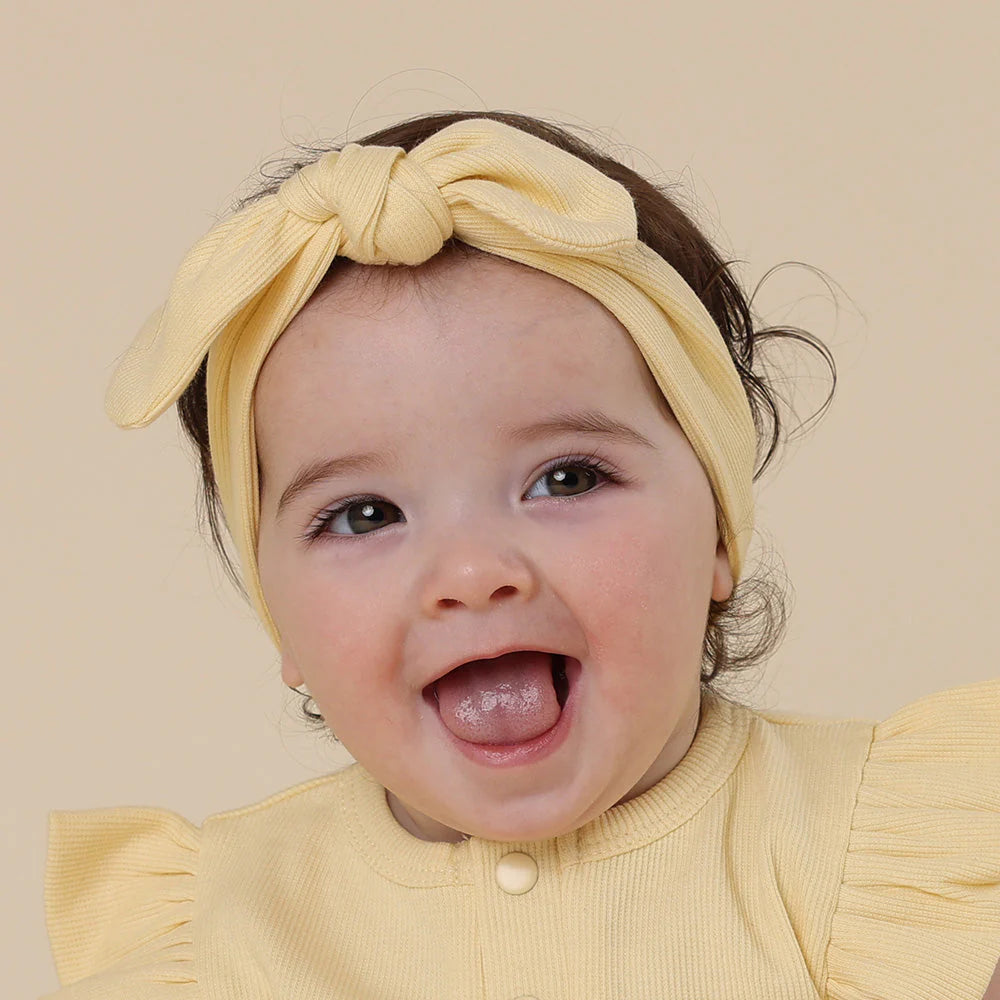 Sunlight Ribbed Organic Topknot - Snuggle Hunny