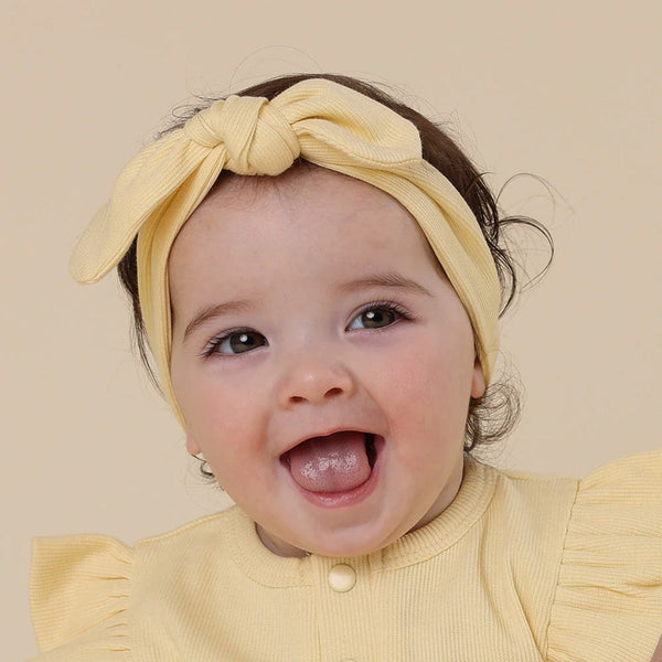 Sunlight Ribbed Organic Topknot - Snuggle Hunny