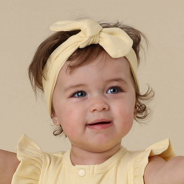 Sunlight Ribbed Organic Topknot - Snuggle Hunny
