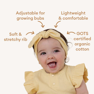 Sunlight Ribbed Organic Topknot - Snuggle Hunny