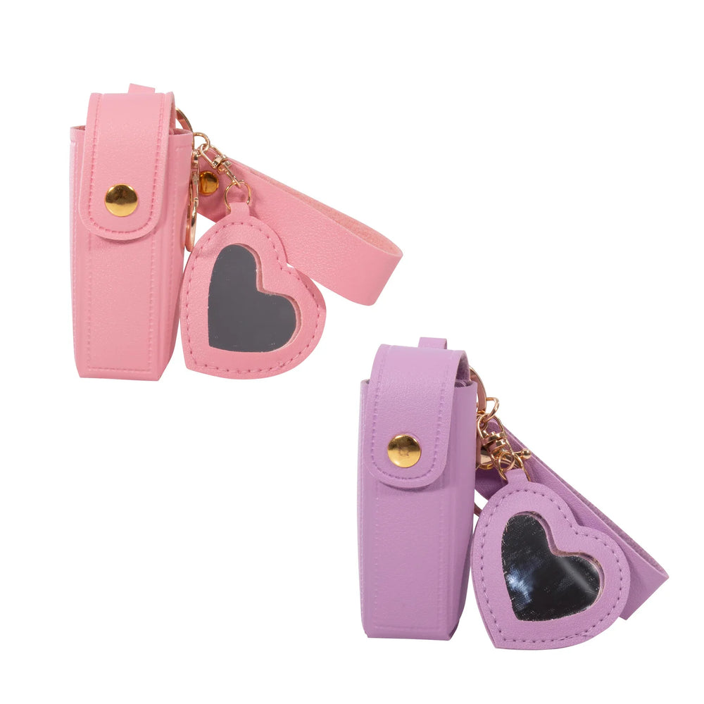 Lipgloss Case with Heart Mirror - IS GIFT