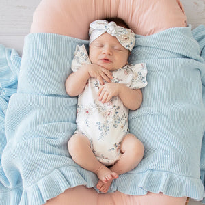Sweet Swallows Short Sleeve Organic Bodysuit with Frill - Snuggle Hunny