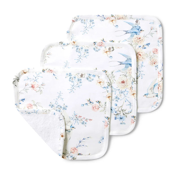 Sweet Swallows Organic Wash Cloths - 3 Pack - Snuggle Hunny