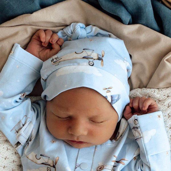 Taking Flight Organic Knotted Beanie - Snuggle Hunny
