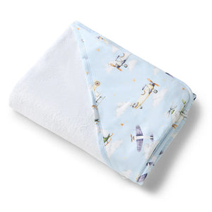 Taking Flight Organic Hooded Baby Towel - Snuggle Hunny