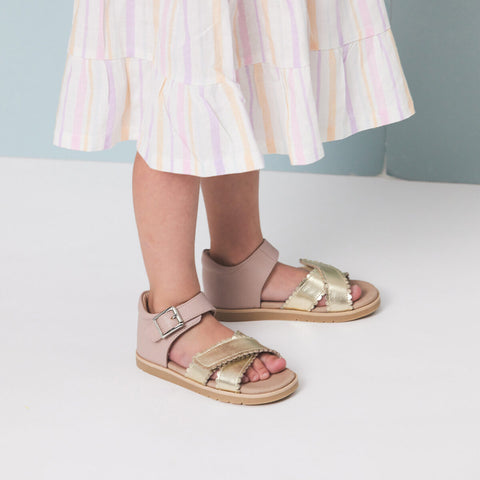Willow Blush/Gold Sandal - Pretty Brave DISCOUNTED