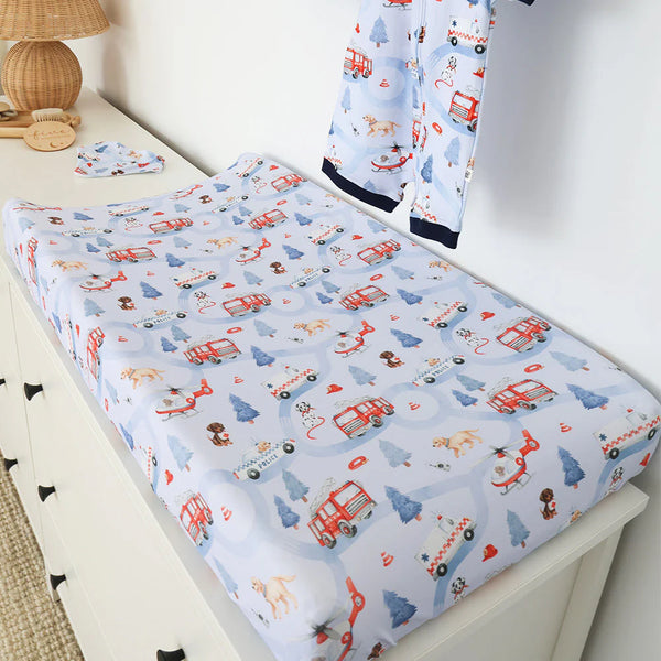 To The Rescue Organic Bassinet Sheet / Change Pad Cover - Snuggle Hunny