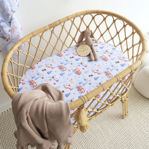 To The Rescue Organic Bassinet Sheet / Change Pad Cover - Snuggle Hunny