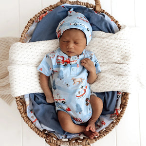 To The Rescue Short Sleeve Organic Bodysuit - Snuggle Hunny