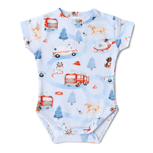 To The Rescue Short Sleeve Organic Bodysuit - Snuggle Hunny