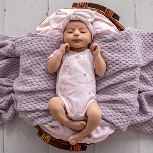 Twinkle Short Sleeve Organic Kimono Bodysuit - Snuggle Hunny