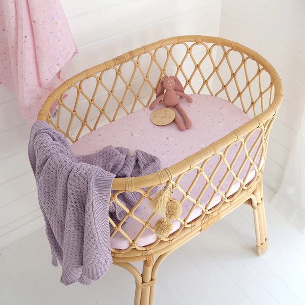 Twinkle Bassinet Sheet / Change Pad Cover - Snuggle Hunny