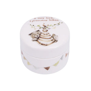 Tiny Wonders First Curl Ceramic Keepsake Box - Splosh