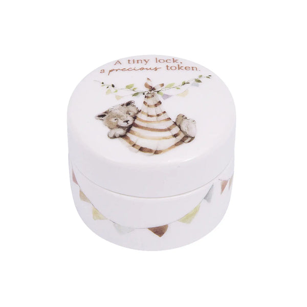 Tiny Wonders First Curl Ceramic Keepsake Box - Splosh