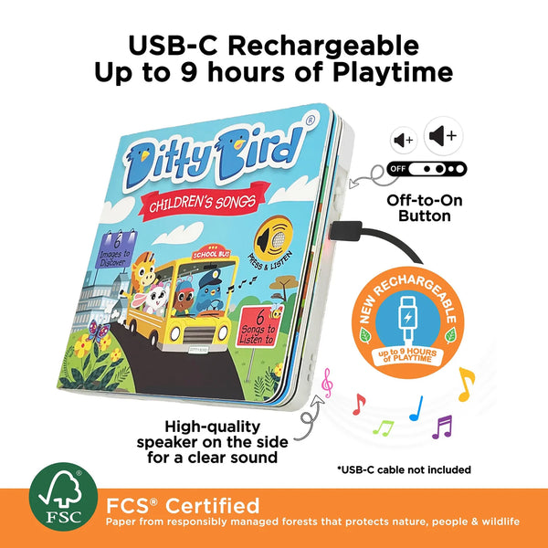 Children's Songs -  Interactive Book - Ditty Bird