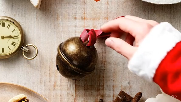 Santa’s Missing Sleigh Bell Antique Brass-Effect Jingle Bell - The Handmade Christmas Co