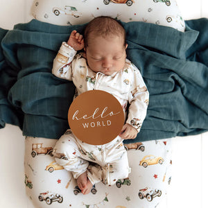 Vintage Cars & Bronze Reversible Milestone Cards - Snuggle Hunny