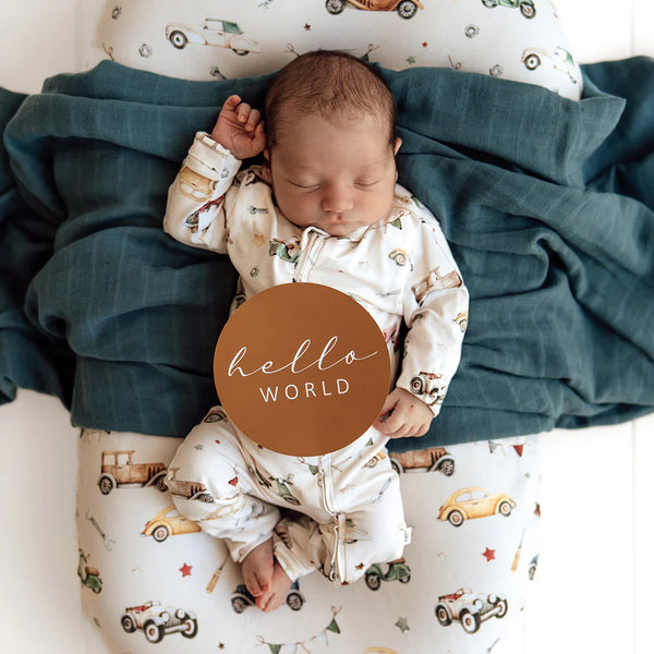 Vintage Cars & Bronze Reversible Milestone Cards - Snuggle Hunny