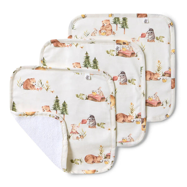 Bears Organic Wash Cloths - 3 Pack - Snuggle Hunny