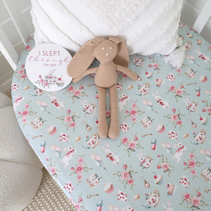 White Rabbit Organic Fitted Cot Sheet - Snuggle Hunny