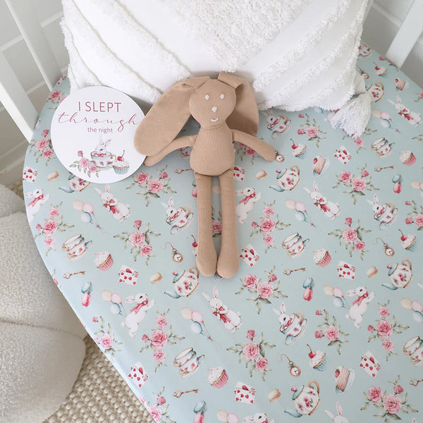White Rabbit Organic Fitted Cot Sheet - Snuggle Hunny