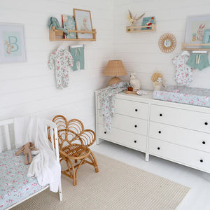 White Rabbit Organic Fitted Cot Sheet - Snuggle Hunny