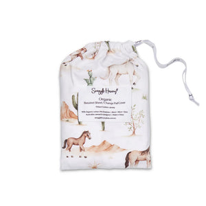 Wild Horses Organic Bassinet Sheet / Change Pad Cover - Snuggle Hunny