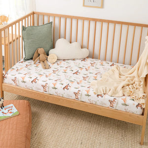 Wild Horses Organic Fitted Cot Sheet - Snuggle Hunny