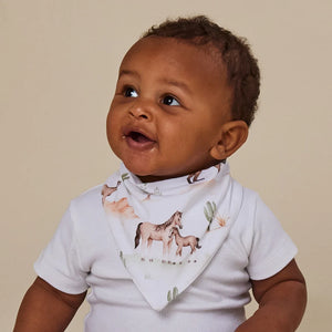 Wild Horses Organic Dribble Bib - Snuggle Hunny