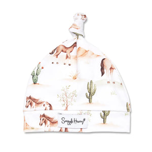 Wild Horses Organic Knotted Beanie - Snuggle Hunny