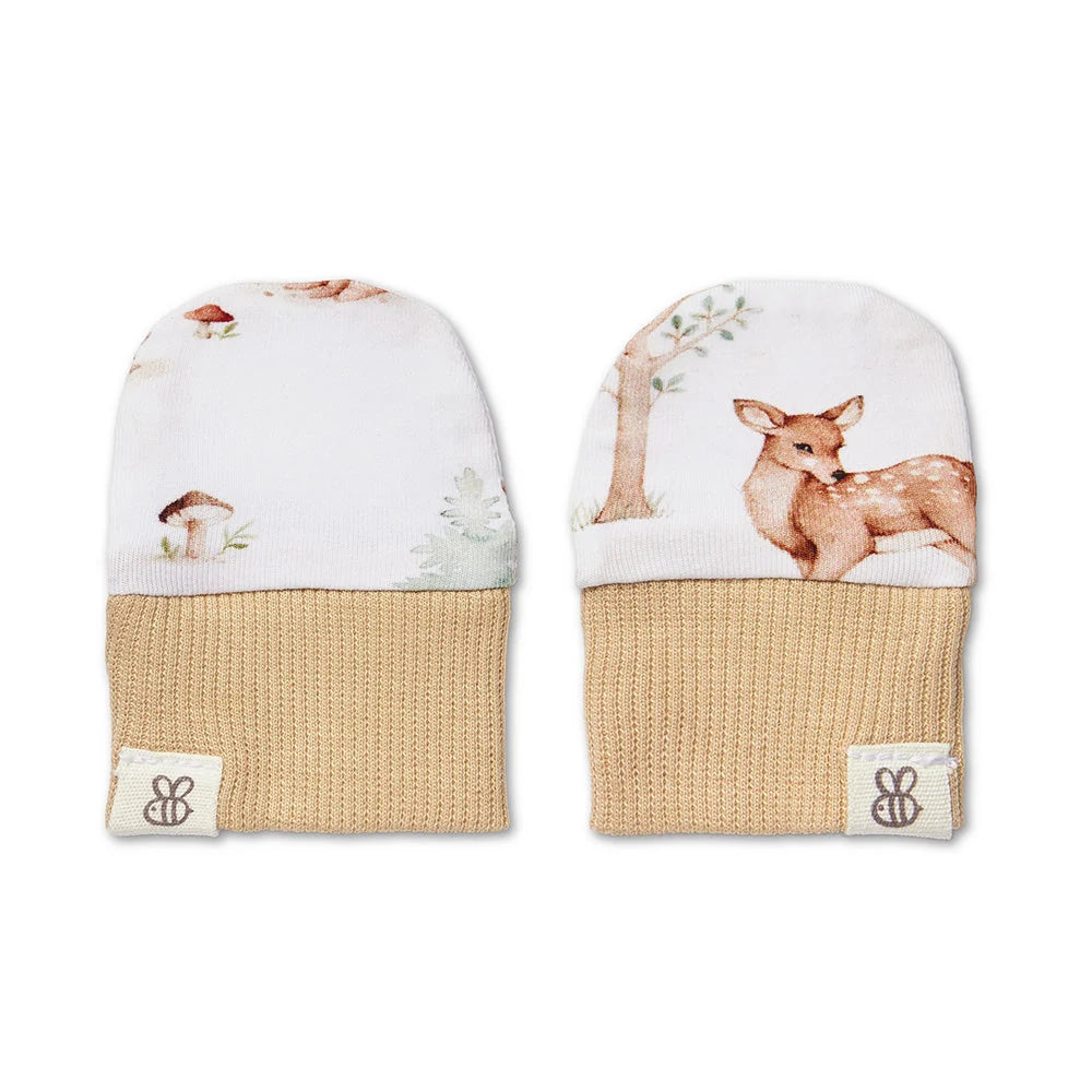 Woodland Tales Organic Cotton Mittens - Snuggle Hunny