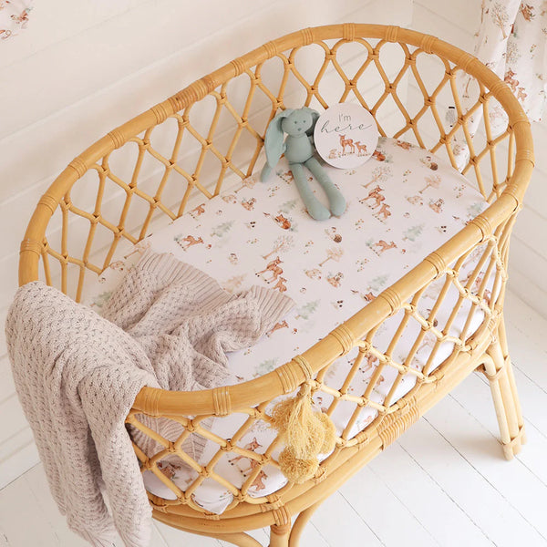 Woodland Tales Organic Bassinet Sheet / Change Pad Cover - Snuggle Hunny